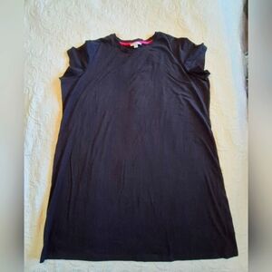 Isaac Mizrahi wonen's 2X black tshirt dress knee length VGUC